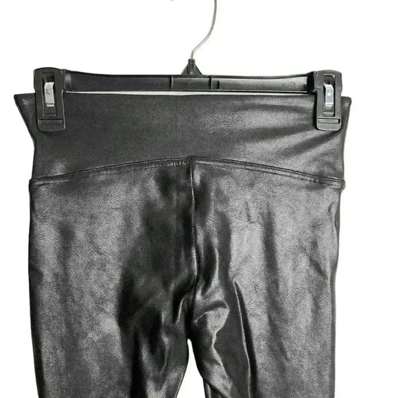 Spanx Faux Leather Side Stripe Leggings Size Small - Picture 8 of 10